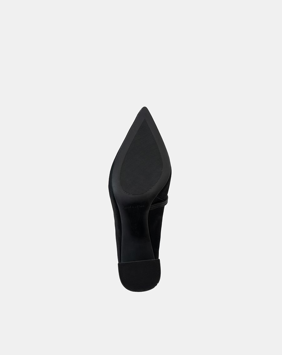 Giày Cao Gót Pump Gót Trụ Quai Mary Jane Xéo