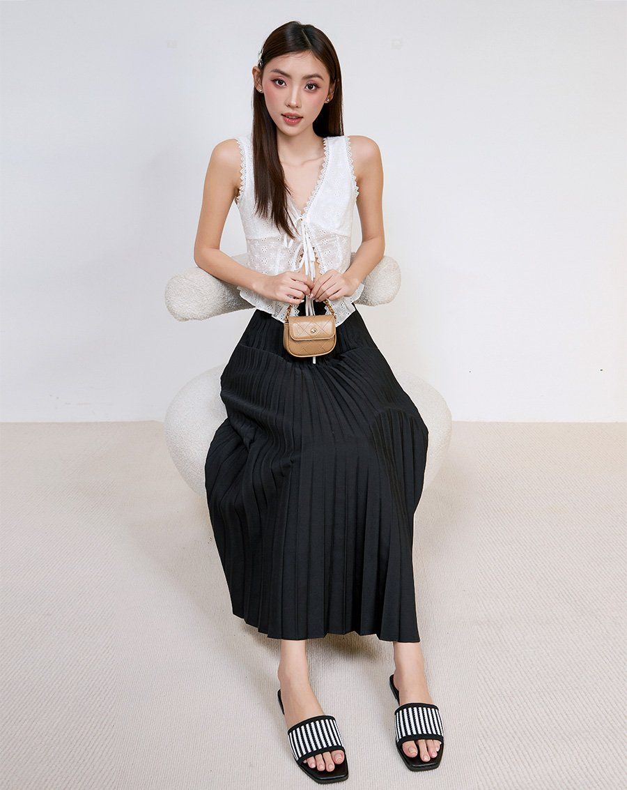 Giày Sandal Quai Dệt Pattern Sọc