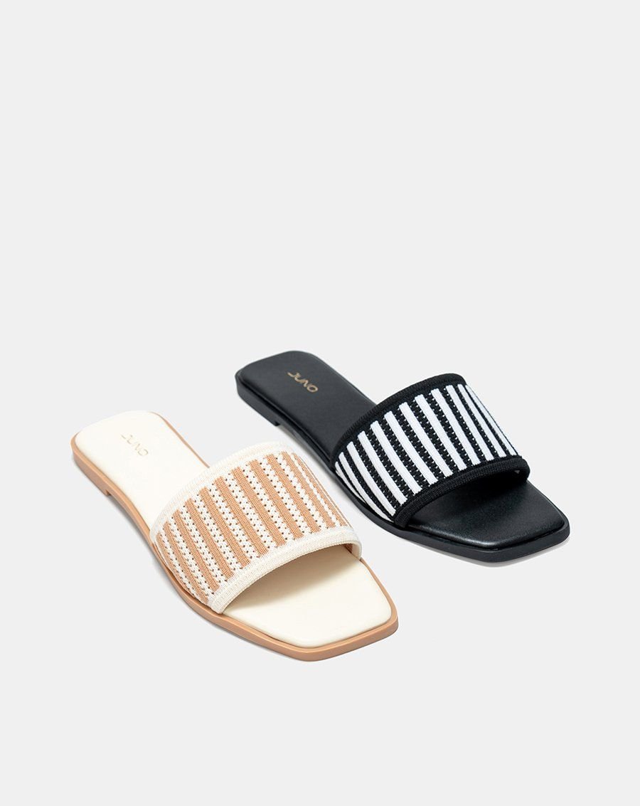 Giày Sandal Quai Dệt Pattern Sọc