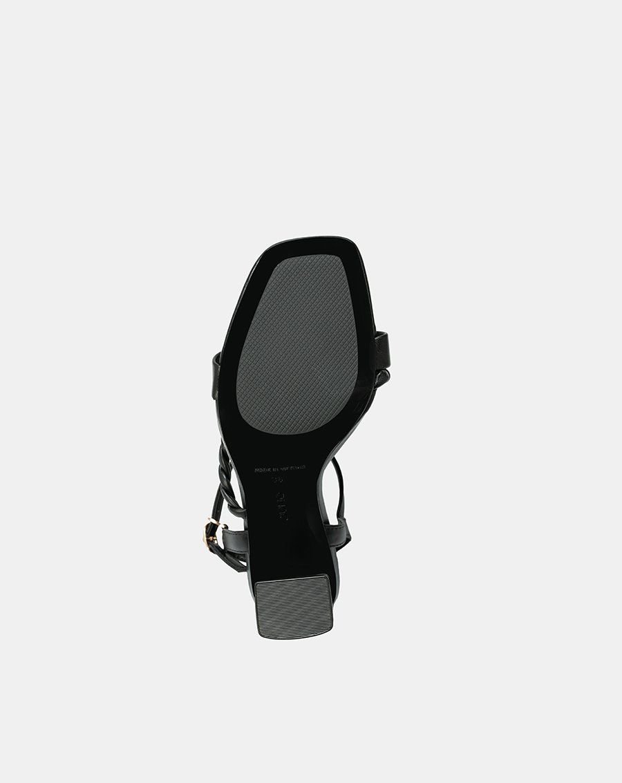 Giày Sandal Gót Cao Phối Quai Xoắn