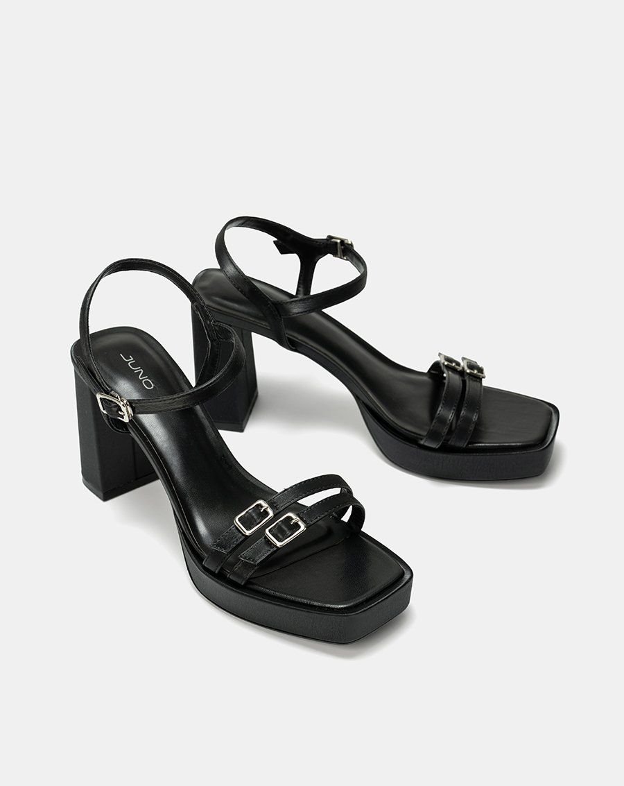 Giày Sandal Đế Đúp Phối Hai Quai Buckle