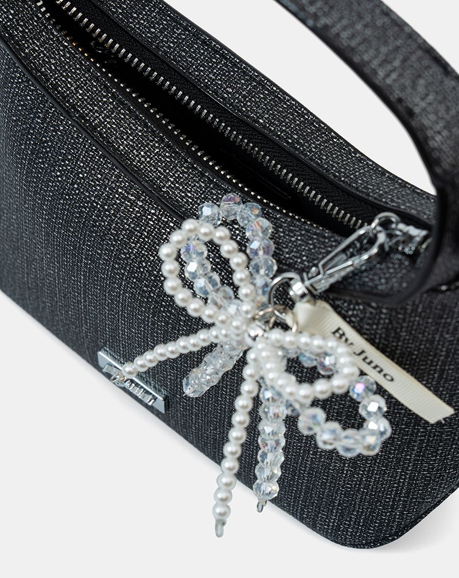 Túi Xách Nhỏ Top Handle Trang Trí Charm Nơ