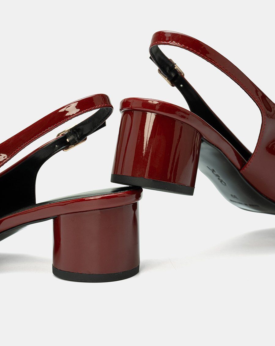 Giày Cao Gót Slingback Mũi Nhọn Phối Toecap
