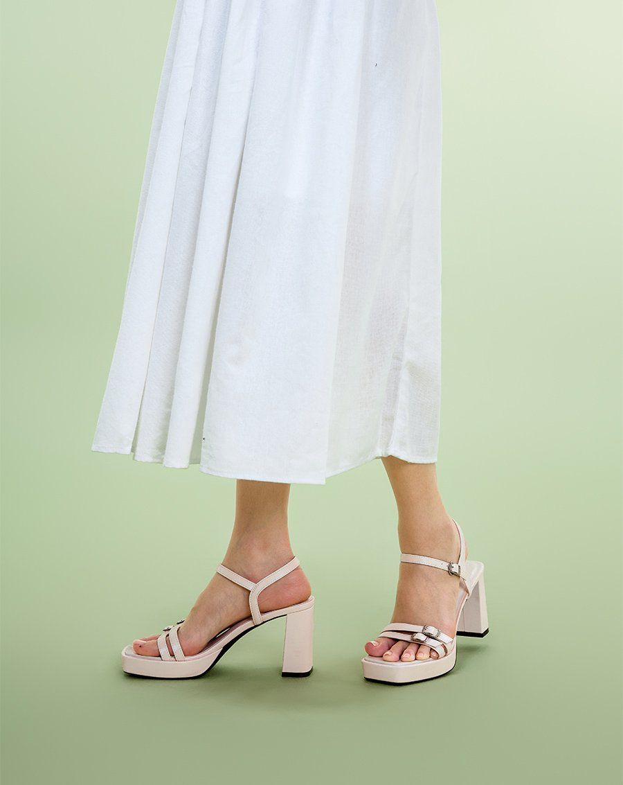 Giày Sandal Đế Đúp Phối Hai Quai Buckle