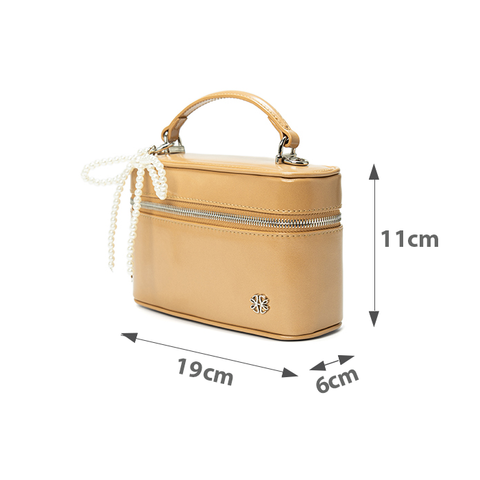 Túi Xách Nhỏ Vanity Bag Phối Charm Nơ Túi Xách Nhỏ Vanity Bag Phối Charm Nơ