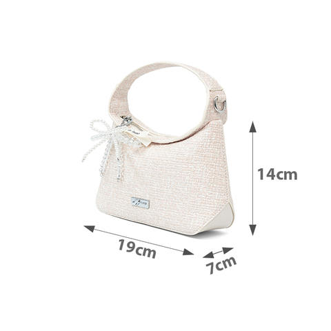 Túi Xách Nhỏ Top Handle Trang Trí Charm Nơ Túi Xách Nhỏ Top Handle Trang Trí Charm Nơ