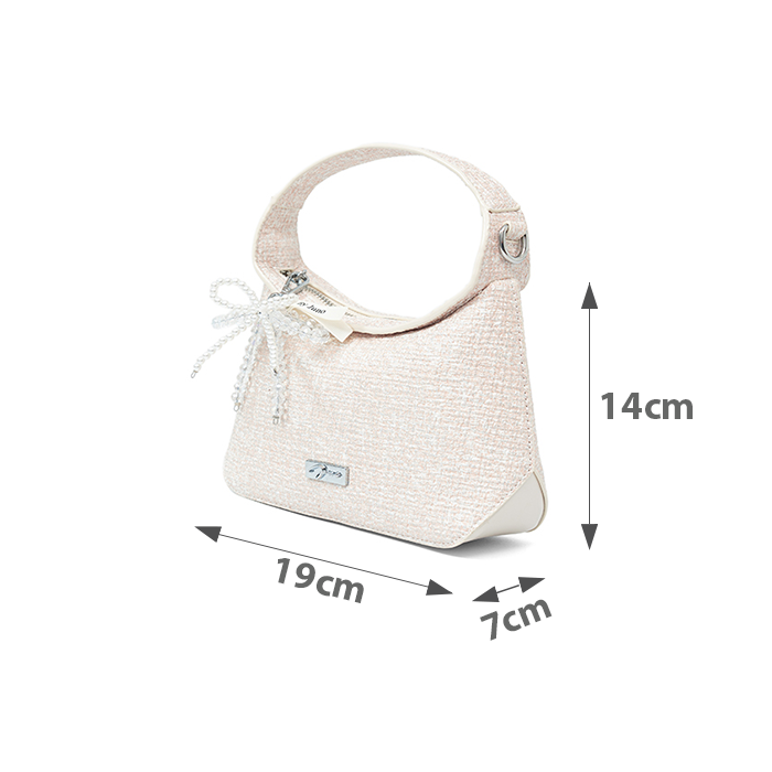 Túi Xách Nhỏ Top Handle Trang Trí Charm Nơ