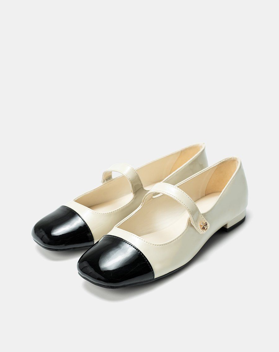 Giày Búp Bê Búp Bê Phối Toe Cap
