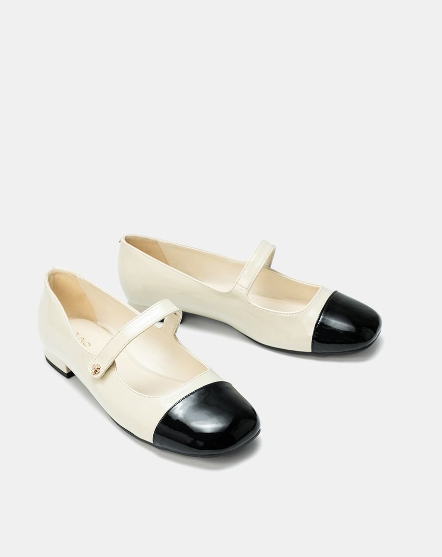 Giày Búp Bê Búp Bê Phối Toe Cap