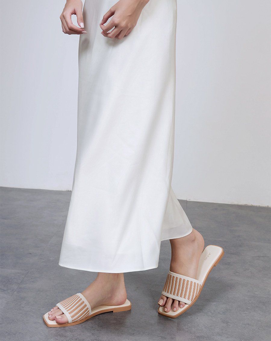 Giày Sandal Quai Dệt Pattern Sọc