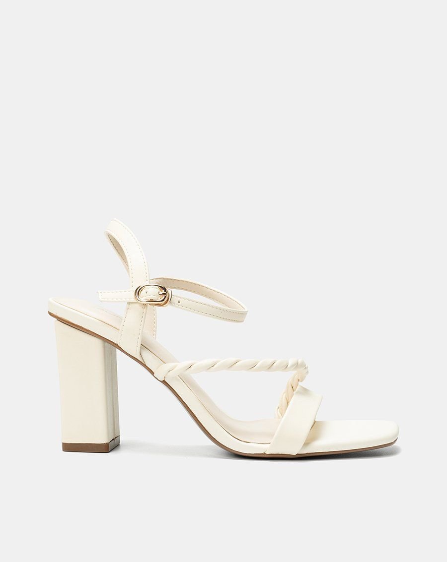Giày Sandal Gót Cao Phối Quai Xoắn