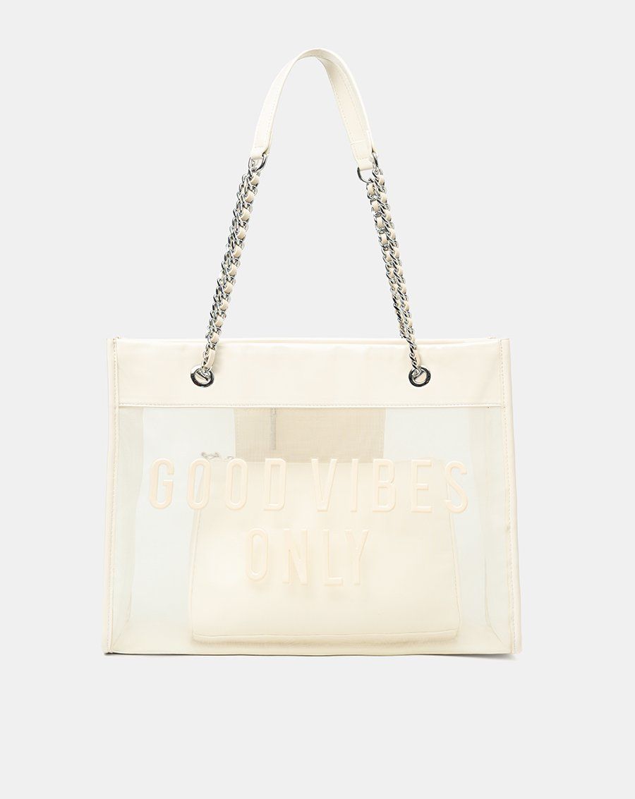 Túi Xách Lớn Tote Bag Phối Lưới Xuyên Thấu
