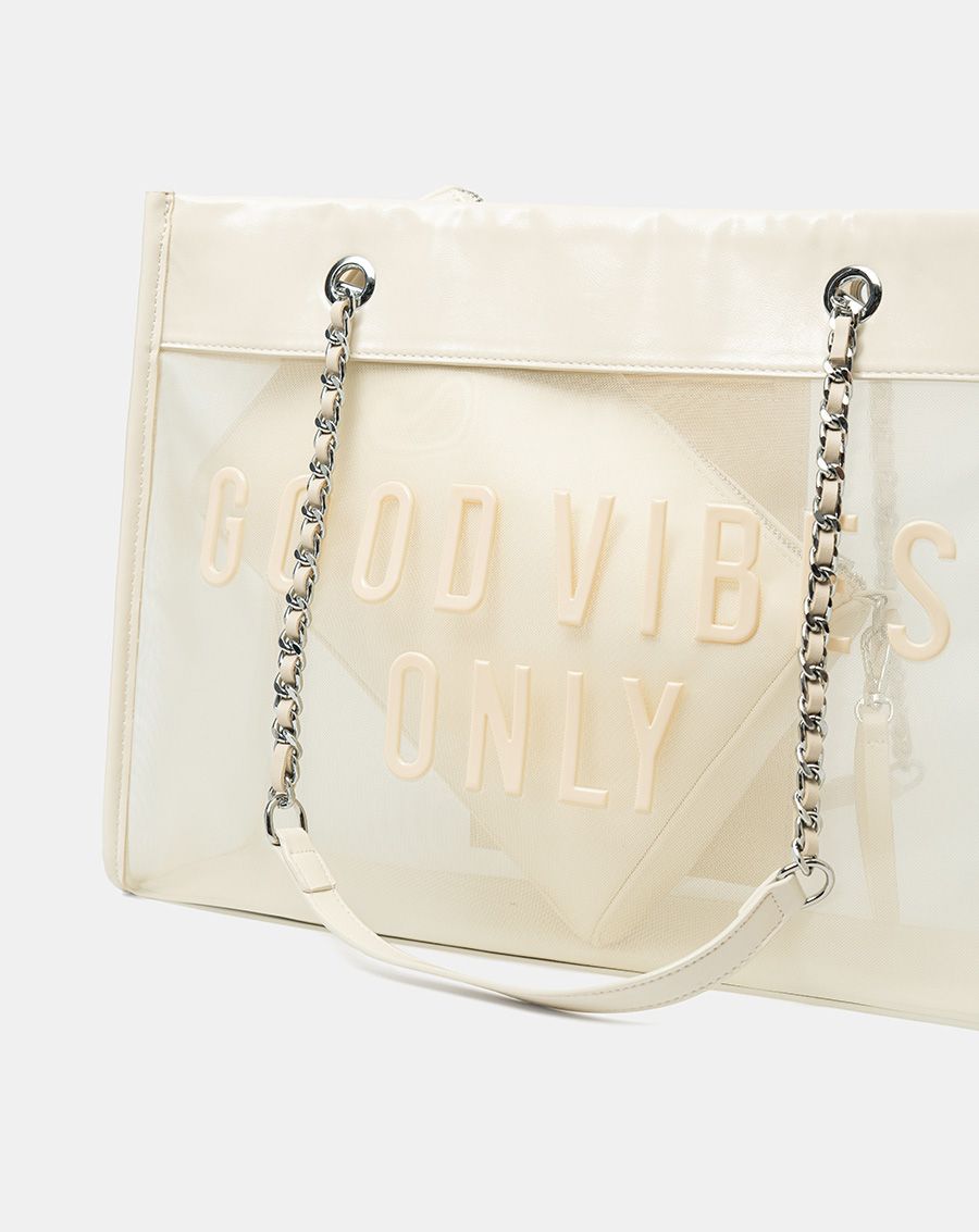 Túi Xách Lớn Tote Bag Phối Lưới Xuyên Thấu