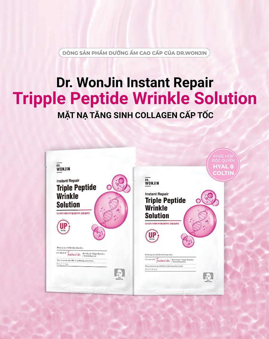 Combo 5 MN WONJIN Instant Repair Triple Peptide Wrinkle Solution