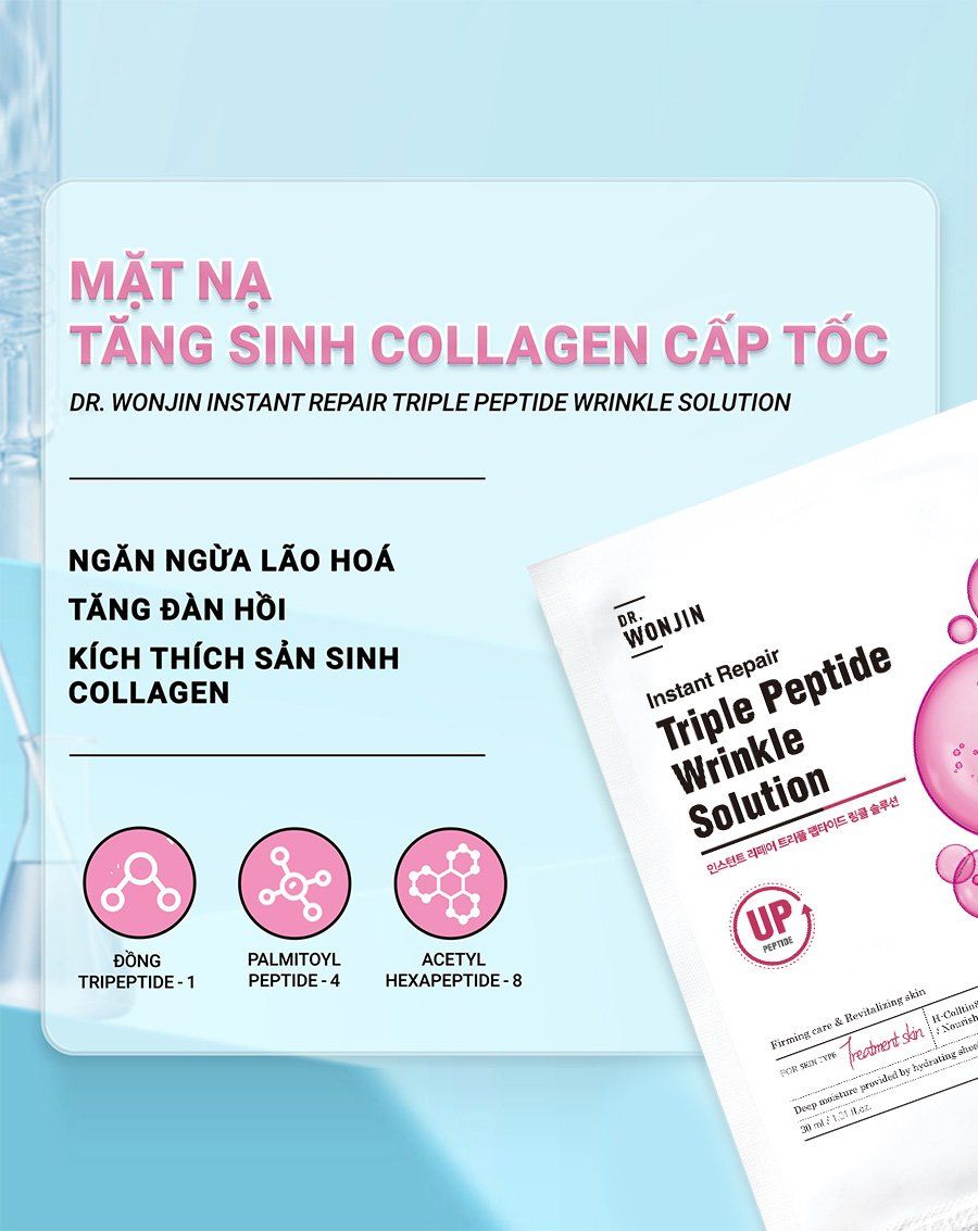 Combo 5 MN WONJIN Instant Repair Triple Peptide Wrinkle Solution