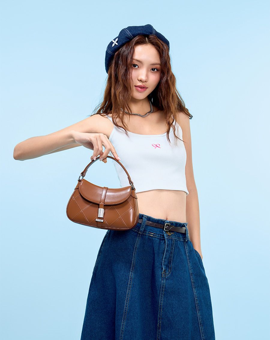 Túi Xách Nhỏ Top Handle Bag Phối Khoá Trang Trí