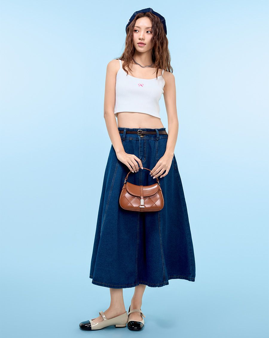 Túi Xách Nhỏ Top Handle Bag Phối Khoá Trang Trí