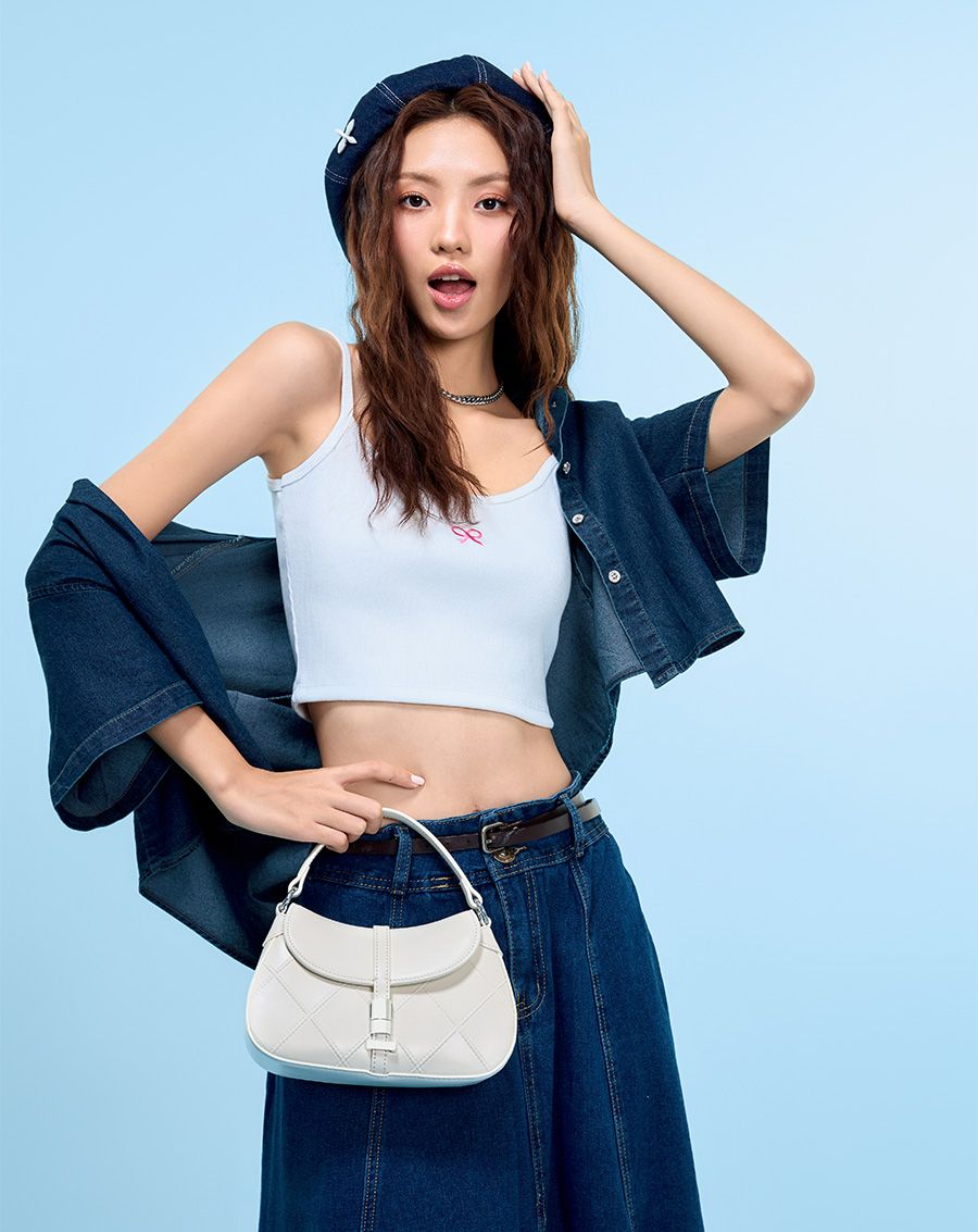 Túi Xách Nhỏ Top Handle Bag Phối Khoá Trang Trí