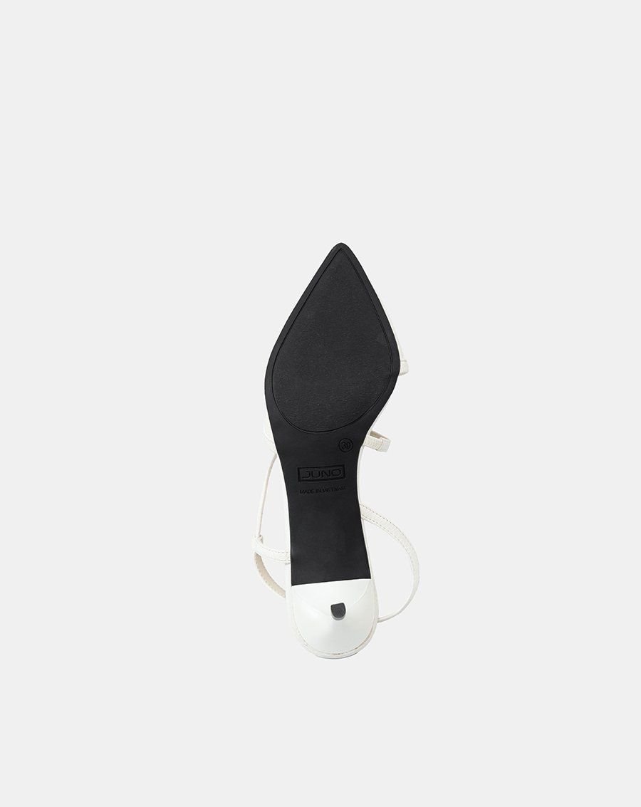 Giày Cao Gót Slingback Phối Nơ Trang Trí