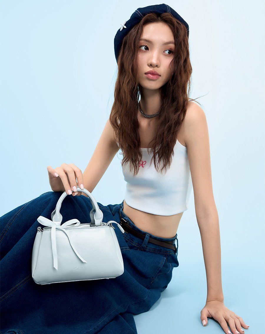 Túi Xách Nhỏ Top Handle Trang Trí Nơ