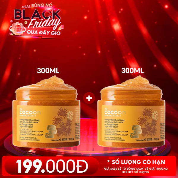 Tẩy Da Chết Body Cocoon Làm Đều Màu Da Và Dưỡng Mịn Da Chiết Xuất Cà Phê Dak Lak, Đường Thốt Nốt An Giang Body Polish