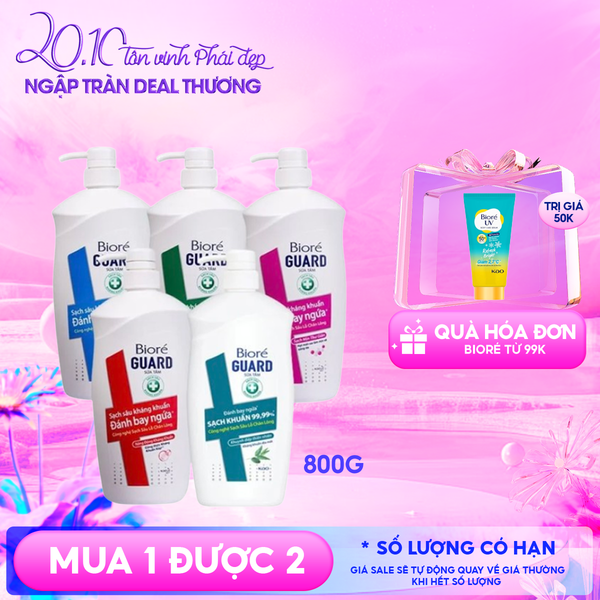 Sữa Tắm Sạch Sâu Kháng Khuẩn Bioré Guard