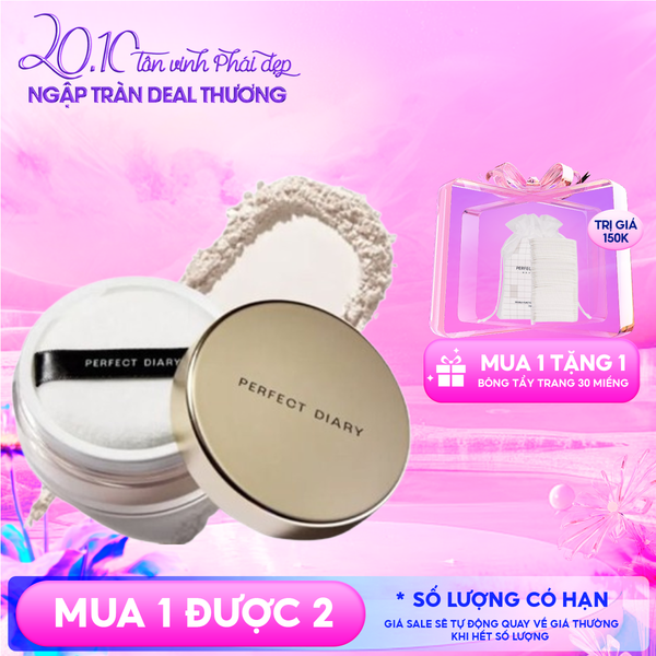 Phấn Phủ Perfect Diary Kiềm Dầu Weightless Soft-Velvet Blurring Loose Powder 7g
