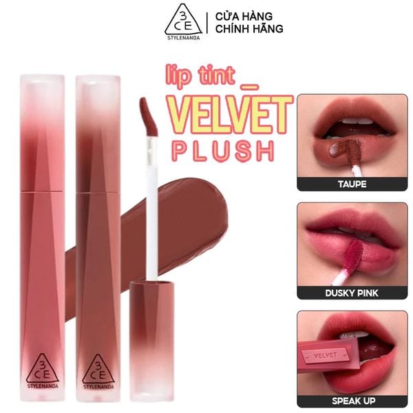 Son Kem Lì 3CE Nhung Lì Velvet Lip Tint Plush