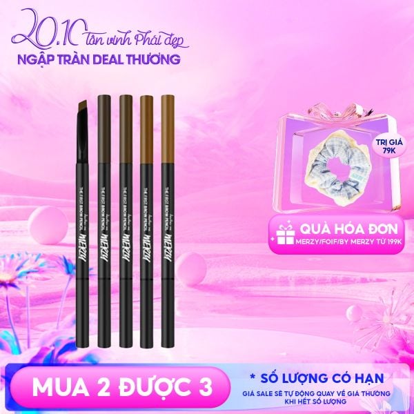Chì Kẻ Mày Ngang Merzy Sắc Nét, Lâu Trôi The First Brow Pencil 0.3g