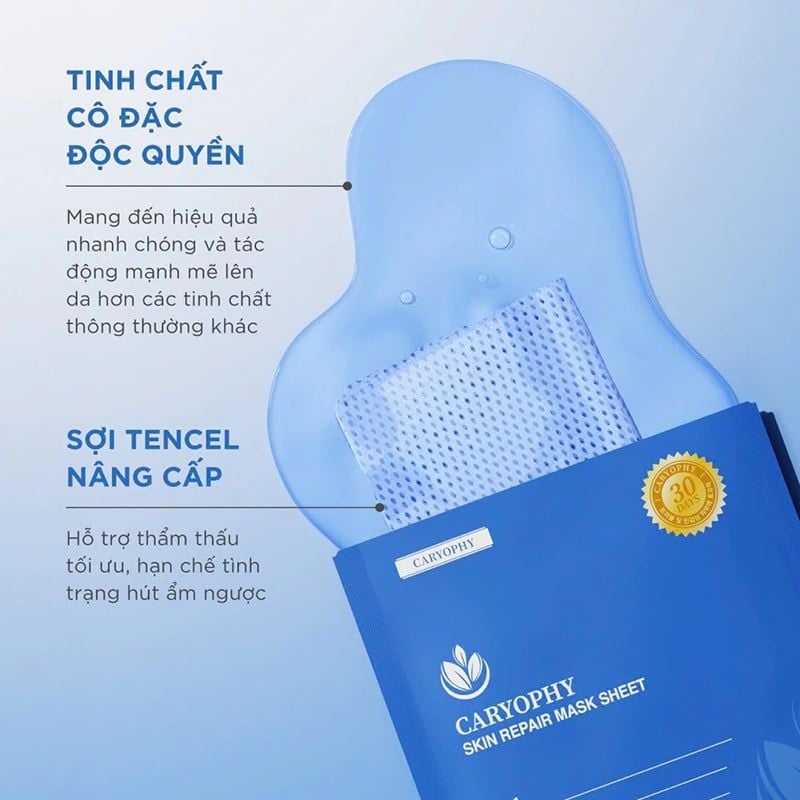 Mặt Nạ Miếng Caryophy Cấp Ẩm, Hỗ Trợ Phục Hồi Da Skin Repair Mask Sheet 25g