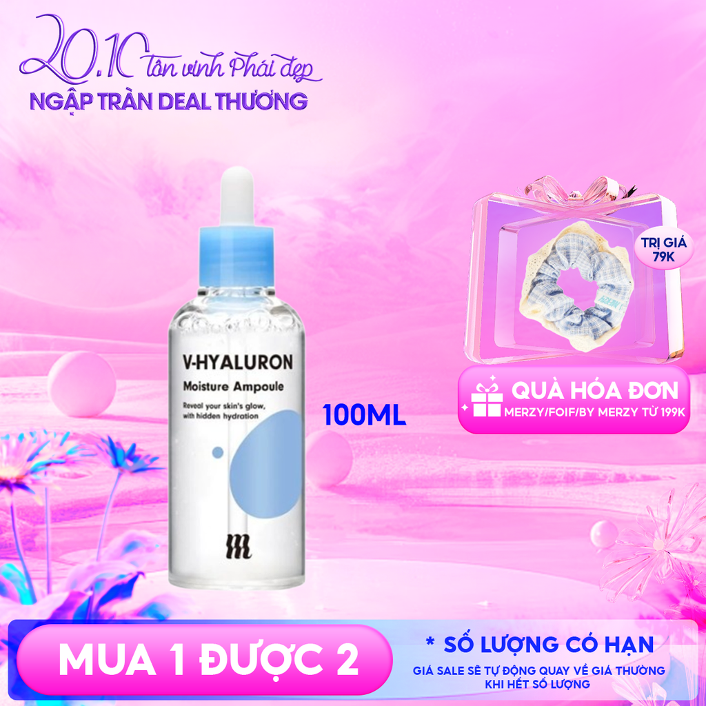 Serum By Merzy Dưỡng Ẩm Chuyên Sâu, Căng Mịn Da V-Hyaluronic Acid Moisture Ampoule 100ml