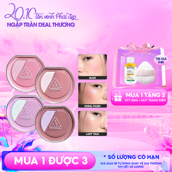 Phấn Má Hồng Bắt Sáng 3CE Blushlighter 9g