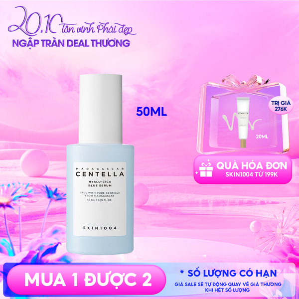 Serum Skin1004 Dưỡng Ẩm, Hỗ Trợ Làm Sáng Da Madagasca Centella Hyalu-Cica Blue Serum 50ml