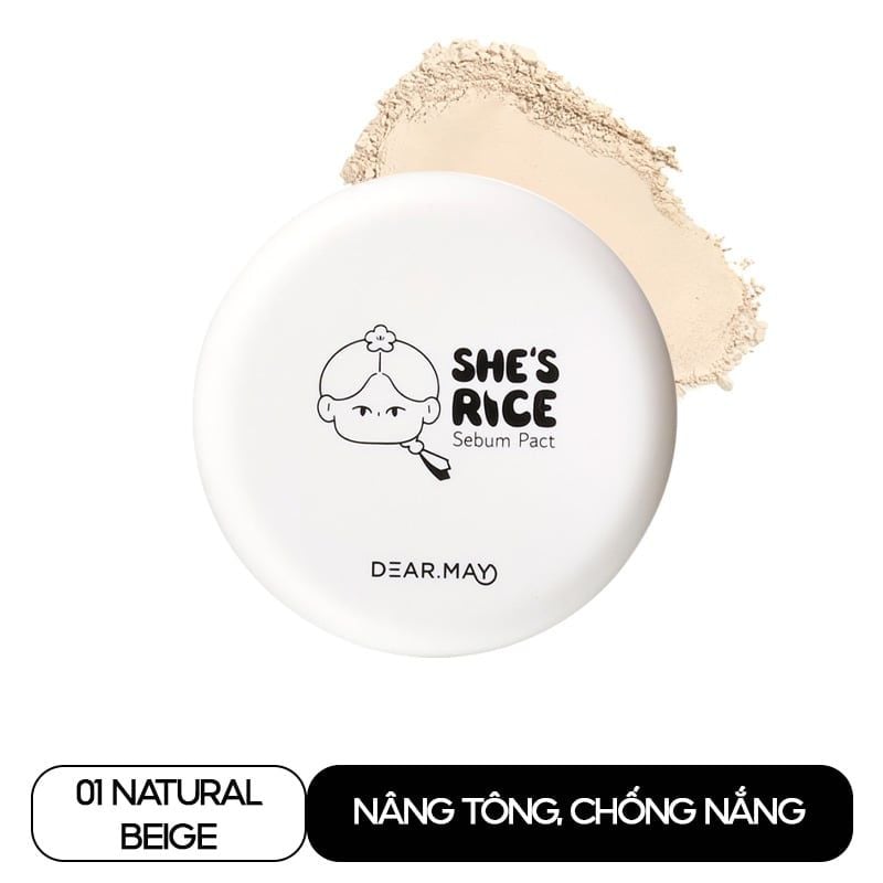 Phấn Phủ Dearmay Dạng Nén Kiềm Dầu She'S Rice Sebum Pact 12g