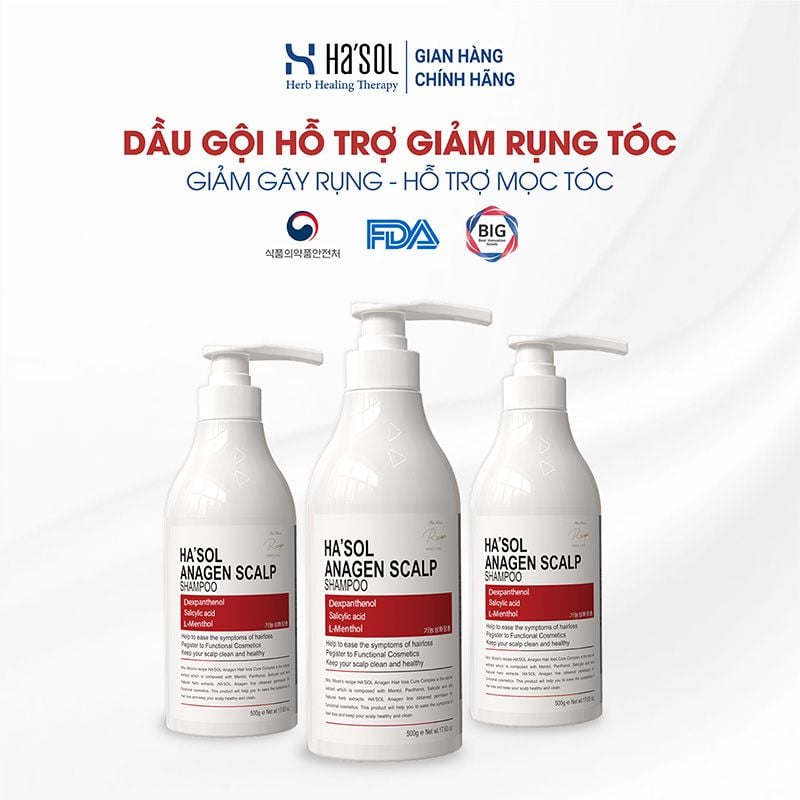 Dầu Gội Ha'sol Hỗ Trợ Giảm Rụng Tóc Anagen Scalp Shampoo 500g