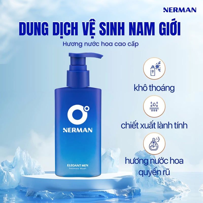 Dung Dịch Vệ Sinh Nam Nerman Elegant Men Intimate Wash 100ml (Che tên sản phẩm khi giao hàng)