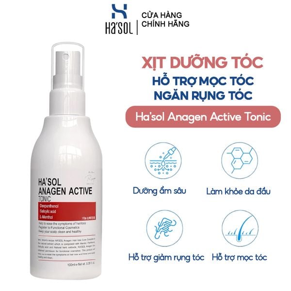 Xịt Dưỡng Hỗ Trợ Mọc Tóc Ha'sol Anagen Active Tonic 100ml