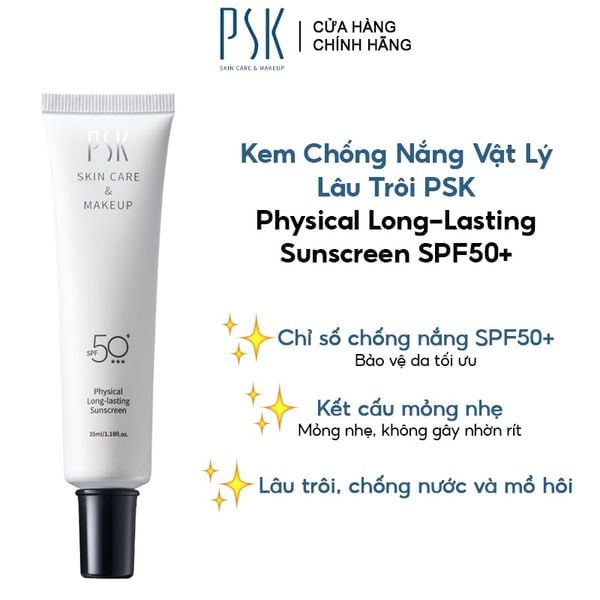Kem Chống Nắng PSK Vật Lý Lâu Trôi Physical Long-Lasting Sunscreen SPF50+ 35ml