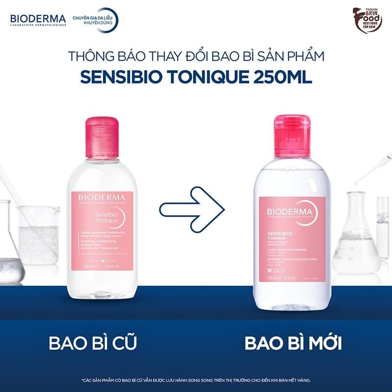 Nước Hoa Hồng Bioderma Cho Da Nhạy Cảm Sensibio Tonique 250ml