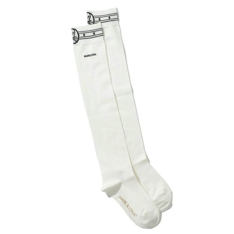 Vớ golf nữ cổ cao Sally High Socks MLF-3A-FS41 (White) | MARK & LONA
