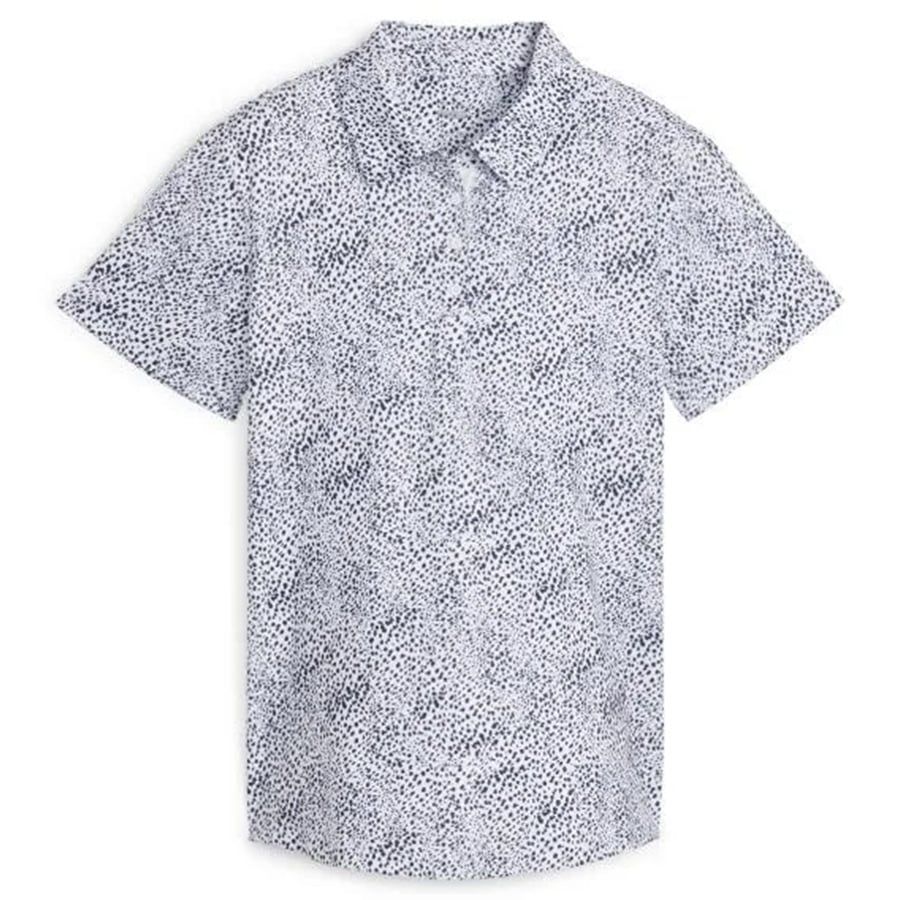 Áo golf nữ tay ngắn W CLOUDSPUN Microdot SS Polo - White Glow - Deep NÁo golf nữ tay ngắn W CLOUDSPUN Microdot SS Polo - White Glow - Deep Navy 62392202 | PUMA