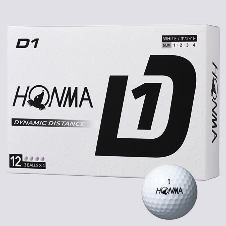 Hộp 12 bóng golf D1 White | HONMAHộp 12 bóng golf D1 White | HONMA