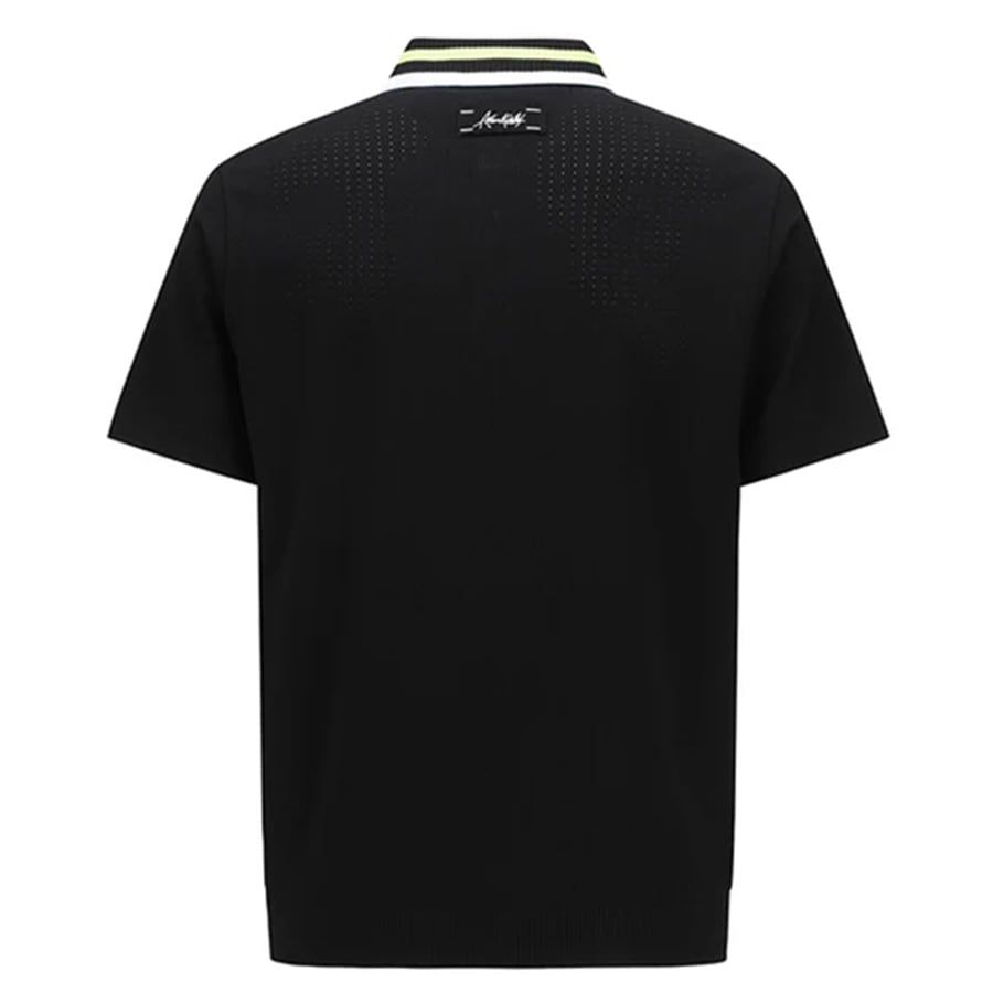 Áo golf nam tay ngắn Essential Collared Sweater - Black AGEMMKN01BK |