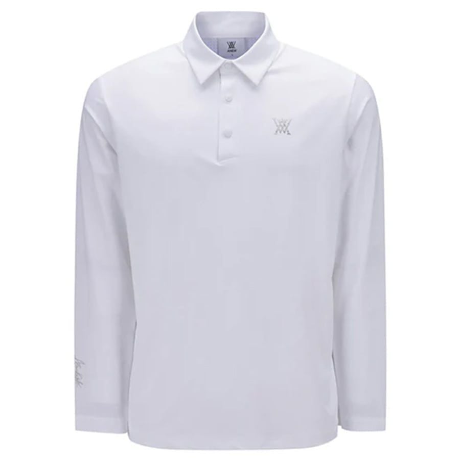 Áo golf nam tay dài Band Detail Long T-Shirt - White AGEMMTS22WH | AneÁo golf nam tay dài Band Detail Long T-Shirt - White AGEMMTS22WH | Anew Golf