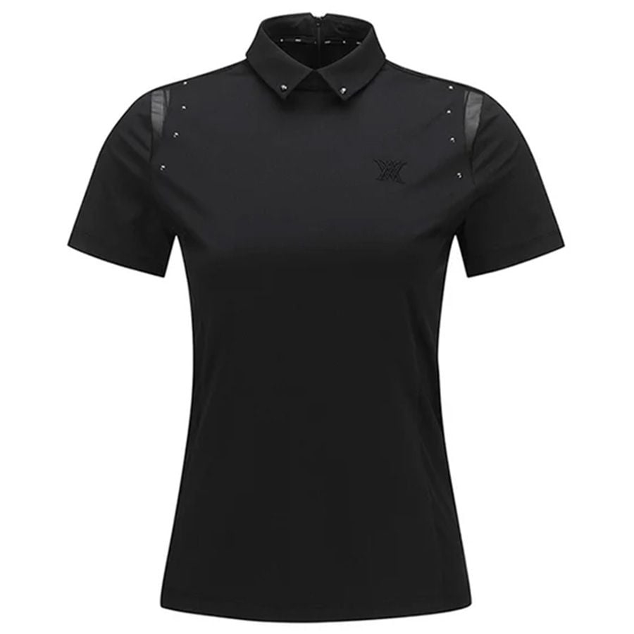Áo golf nữ tay ngắn Beads Point Short T-Shirt - Black AGEMWTS06BK | AnÁo golf nữ tay ngắn Beads Point Short T-Shirt - Black AGEMWTS06BK | Anew Golf