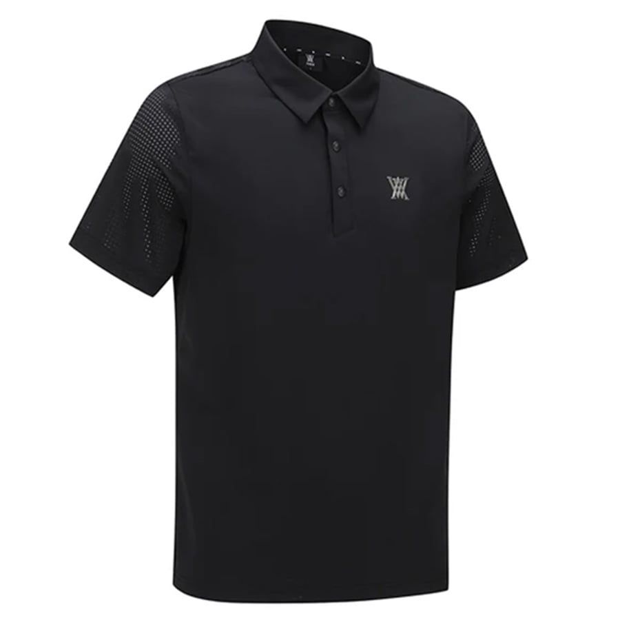 Áo golf nam tay ngắn Signature Logo Short T-Shirt - Black AGEMMTS01BK