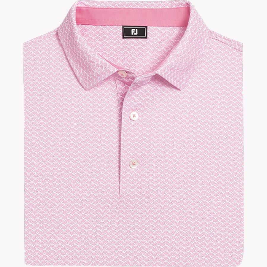 Áo Golf Nam Tay Ngắn Scallop Geo Pique Self Collar 39457 | FootjoyÁo Golf Tay Ngắn Footjoy Scallop Geo Pique Self Collar 39457 | Footjoy