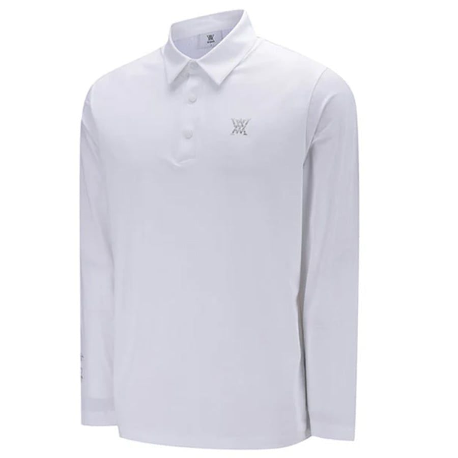 Áo golf nam tay dài Band Detail Long T-Shirt - White AGEMMTS22WH | Ane