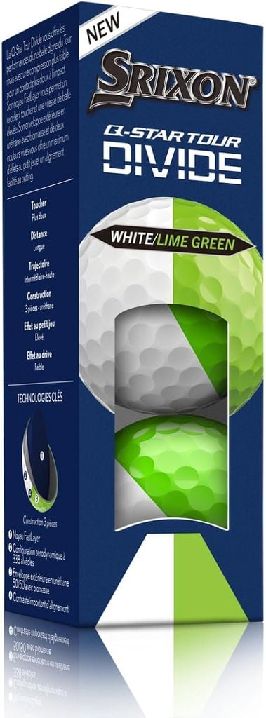 Bóng Golf Srixon Q-Star Tour 6 Divide White/Lime Green | Srixon