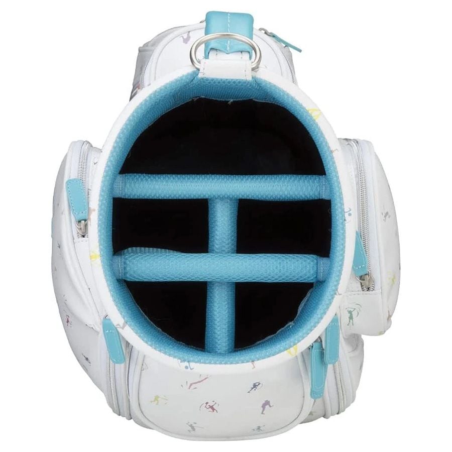 Túi gậy golf ENJOY SPORTS CADDY BAG White 5LJC223401 | MizunoKhoang miệng chia 5 ngăn của Túi gậy golf ENJOY SPORTS CADDY BAG White 5LJC223401 | Mizuno